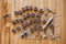 Set of 26 Tiny Maker Mind French Animal Alphabet Blocks made of Cherry Wood