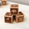 Set of 26 Tiny Maker Mind Wooden English Animal Alphabet Block toys made of cherry wood