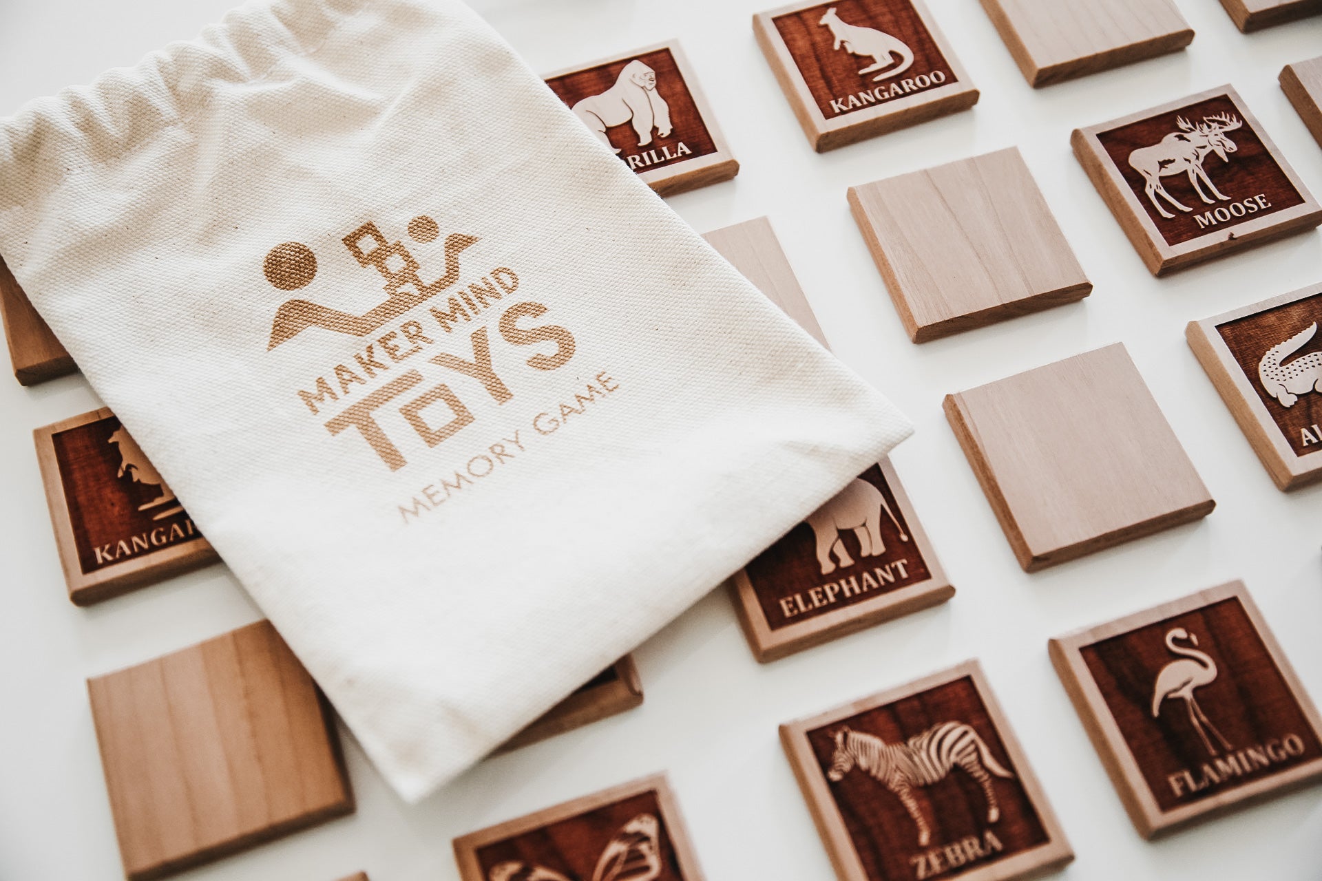 English Animal Matching Memory Game Maker Mind Toys